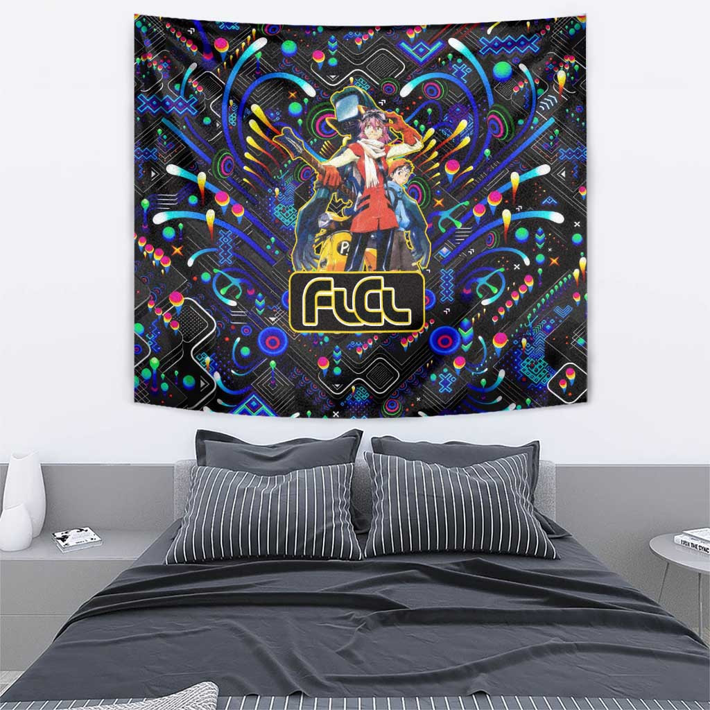 Vibing Flcl Tapestry Anime Mix Colorful Abstract Style