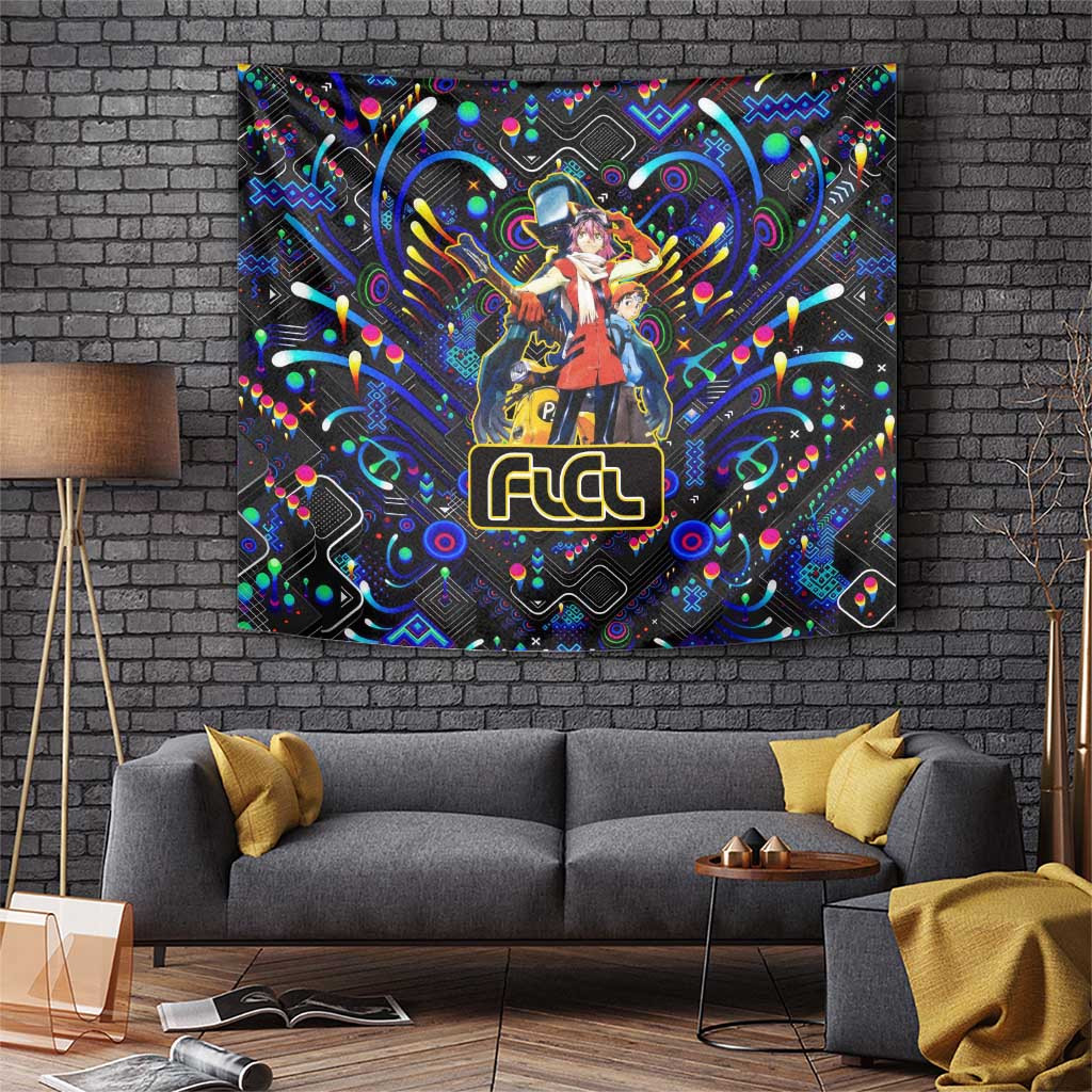 Vibing Flcl Tapestry Anime Mix Colorful Abstract Style