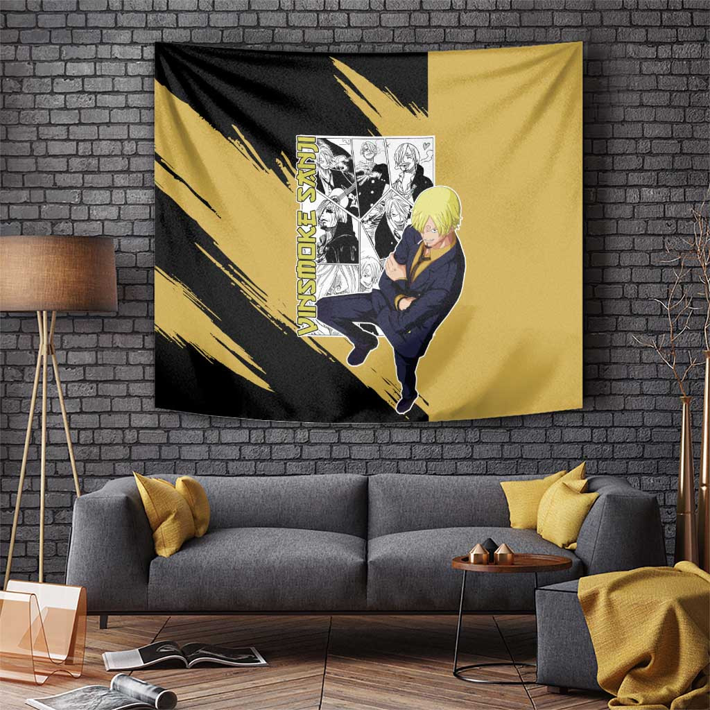 Vin Smoke Sanji - One Piece Tapestry Anime Mix Manga Style