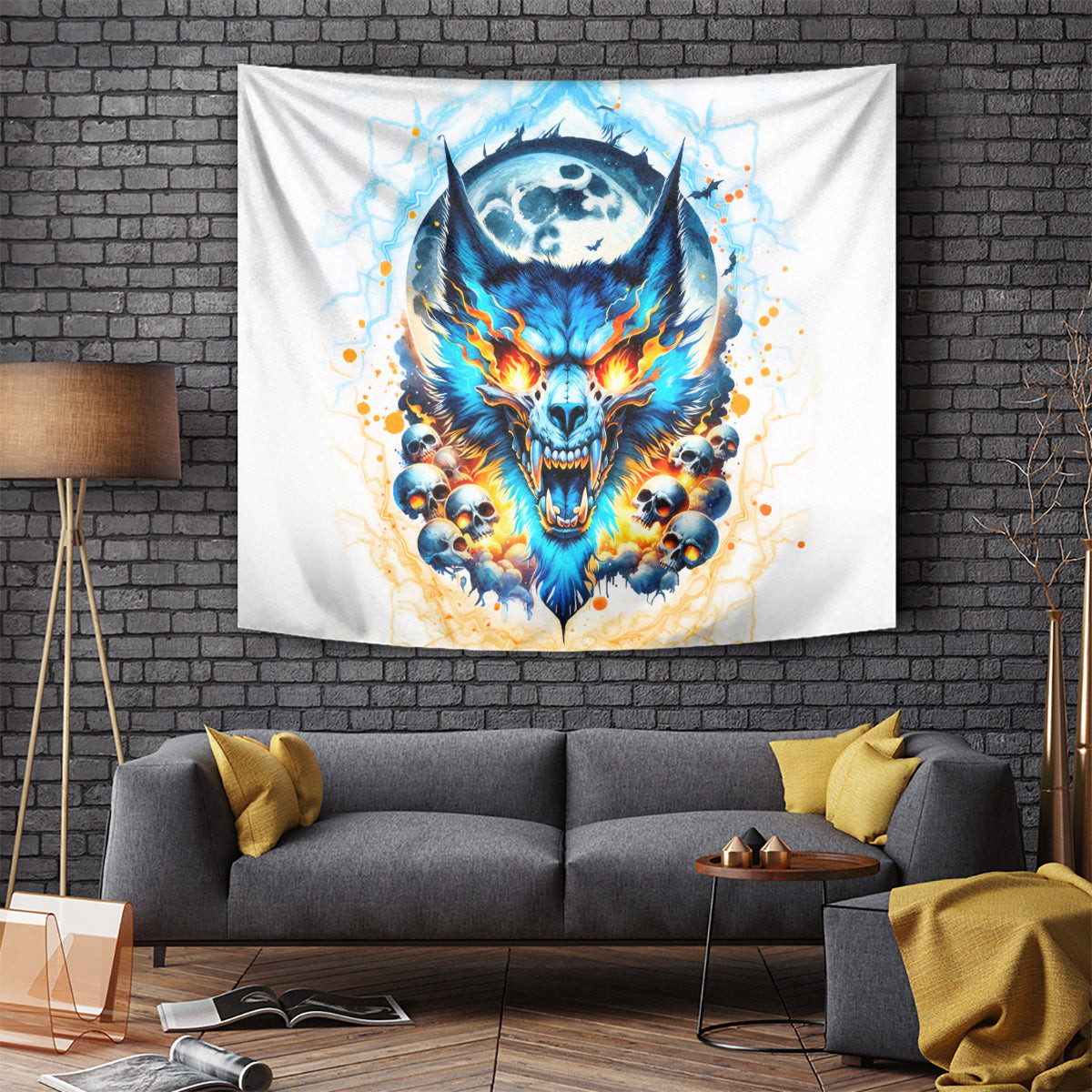 Wolf Skull Tapestry You First Mistake Was Thinking I Was One Of The Sheep Dt01