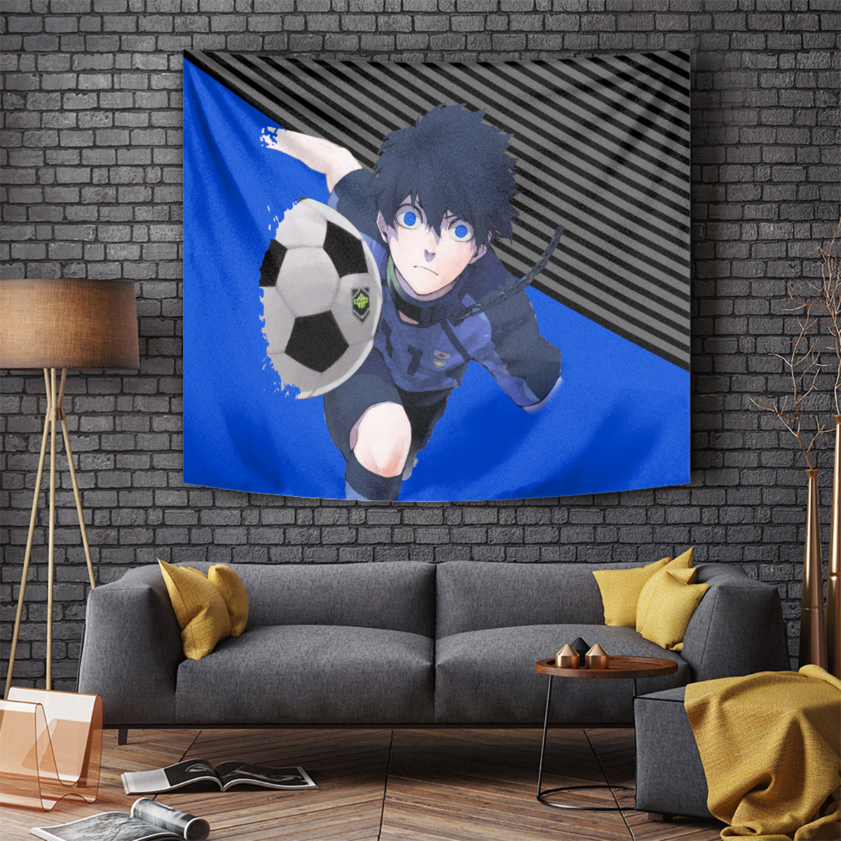 Yoichi Isagi Blue Lock Tapestry Anime Style