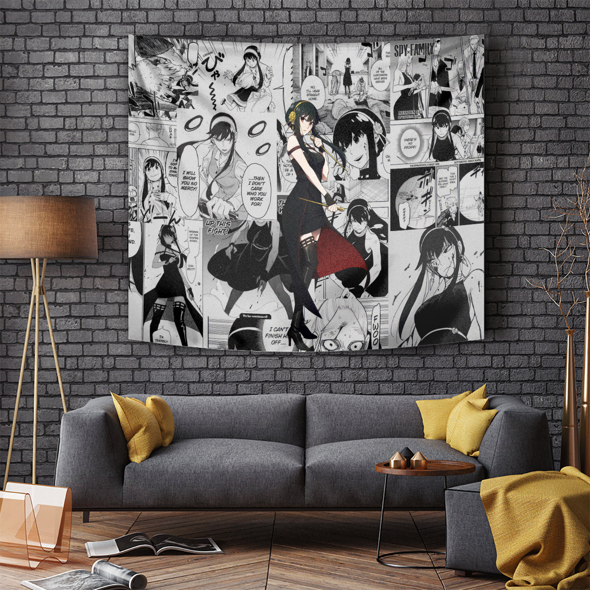 Yor Forger Spy X Family Tapestry Manga Mix Anime Style