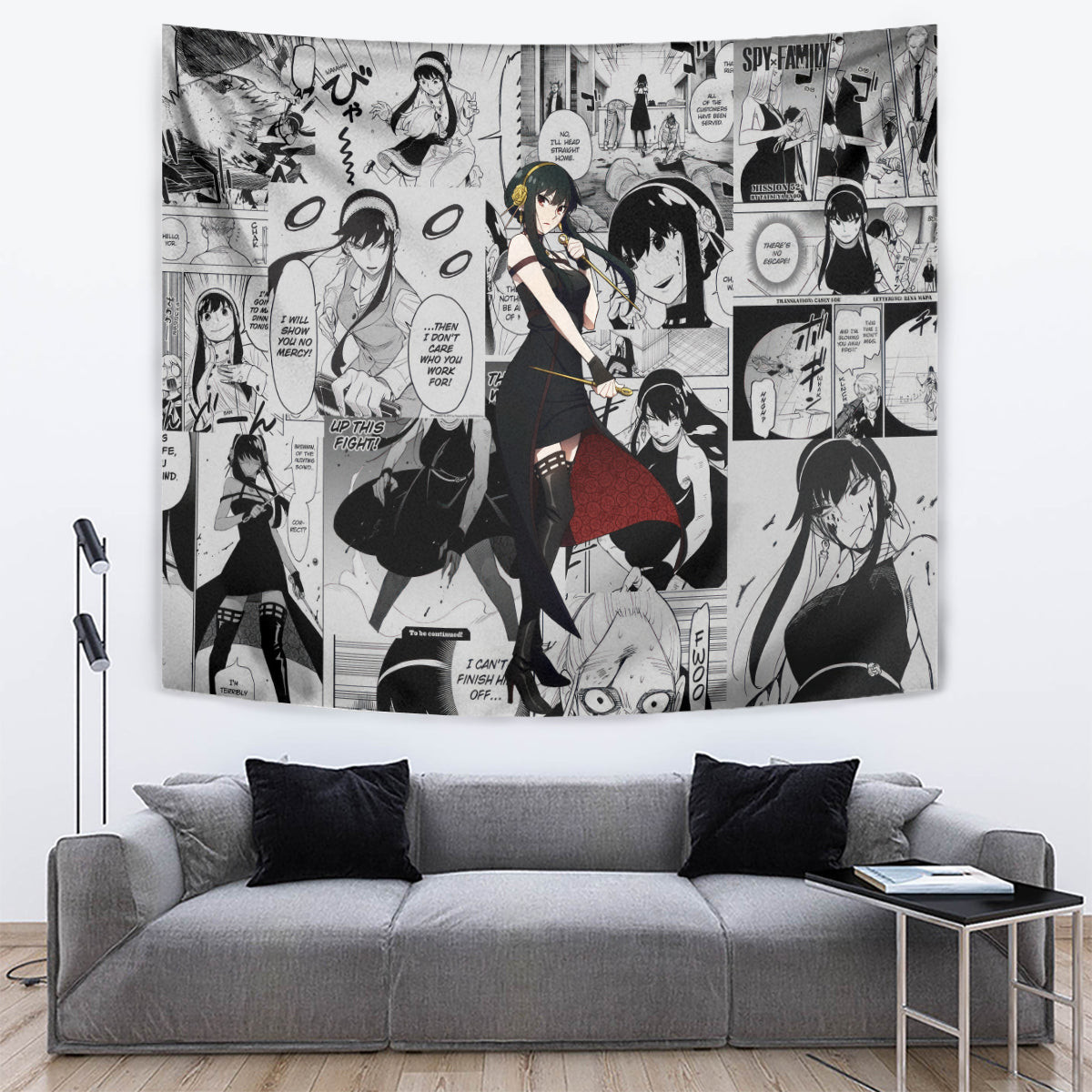 Yor Forger Spy X Family Tapestry Manga Mix Anime Style