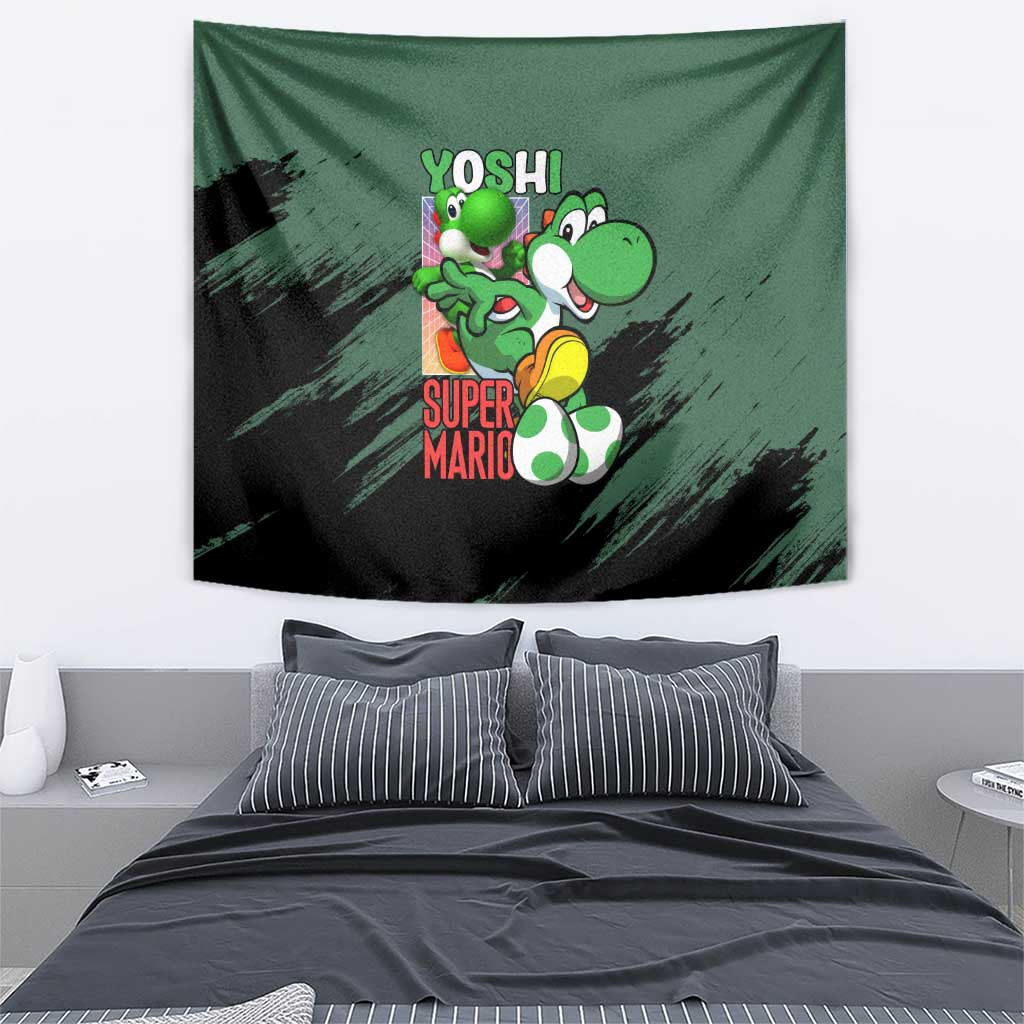 Yoshi Mario Bros Tapestry Anime Style