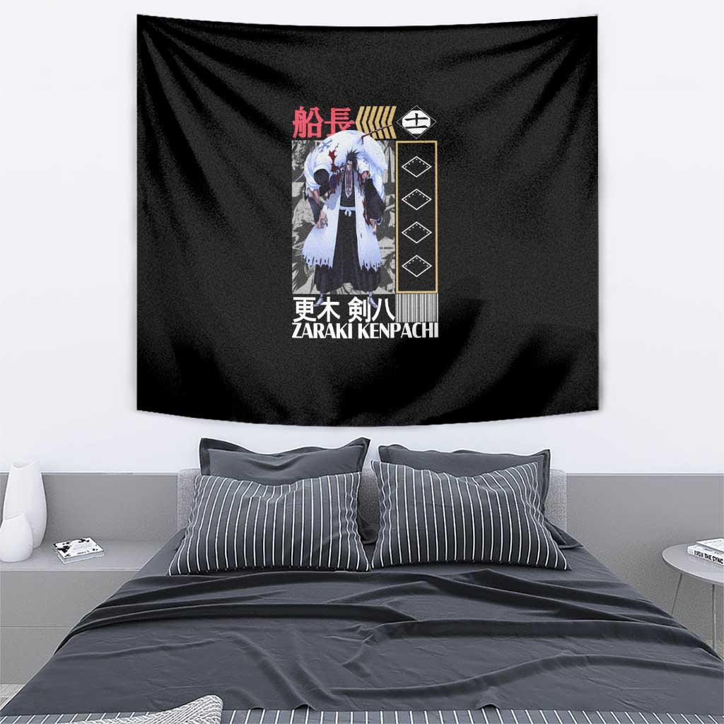 Zaraki Kenpachi Tybwa V2 Bleach Tapestry Anime Style