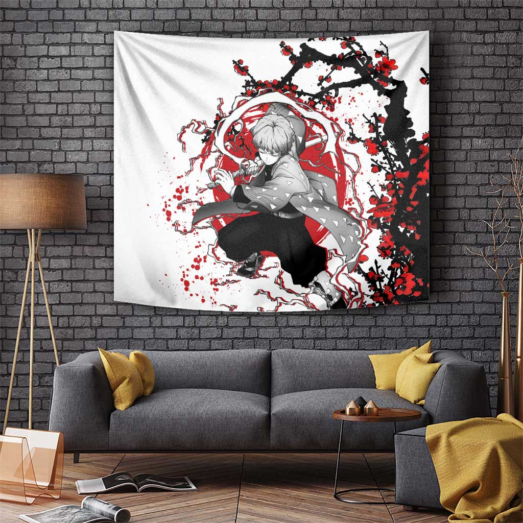 Zenitsu Agatsuma - Demon Slayer Tapestry Anime Japan Style