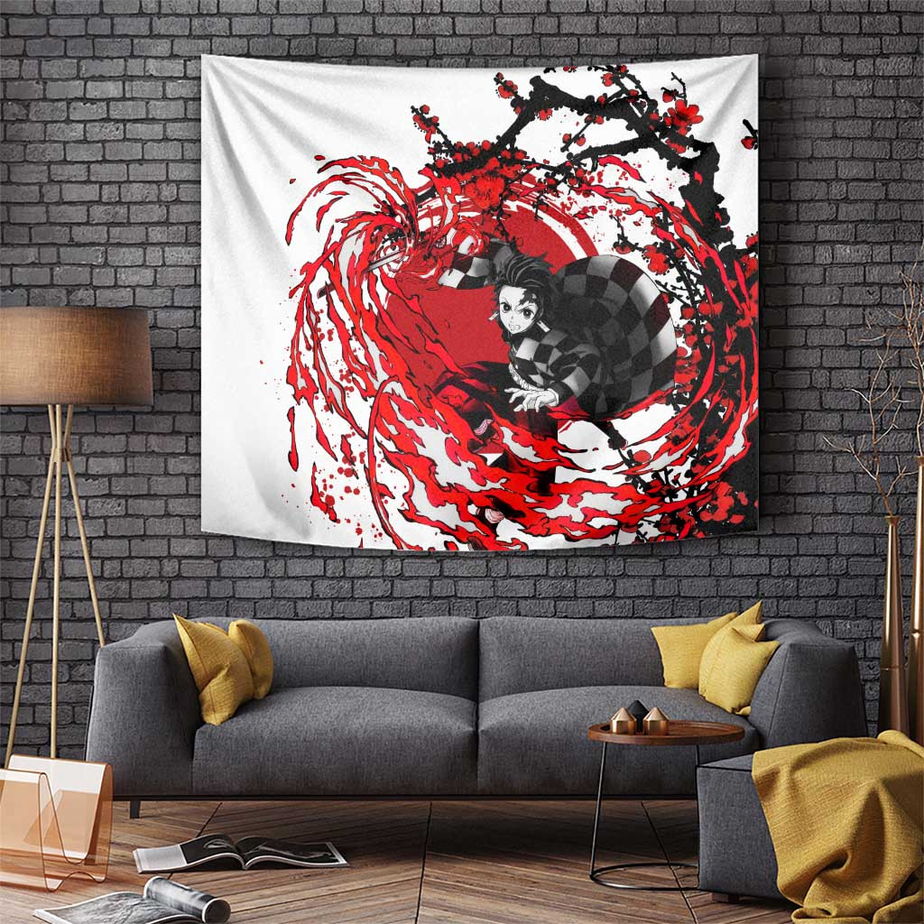 Zenitsu Agatsuma - Demon Slayer Tapestry Anime Text Pattern Style