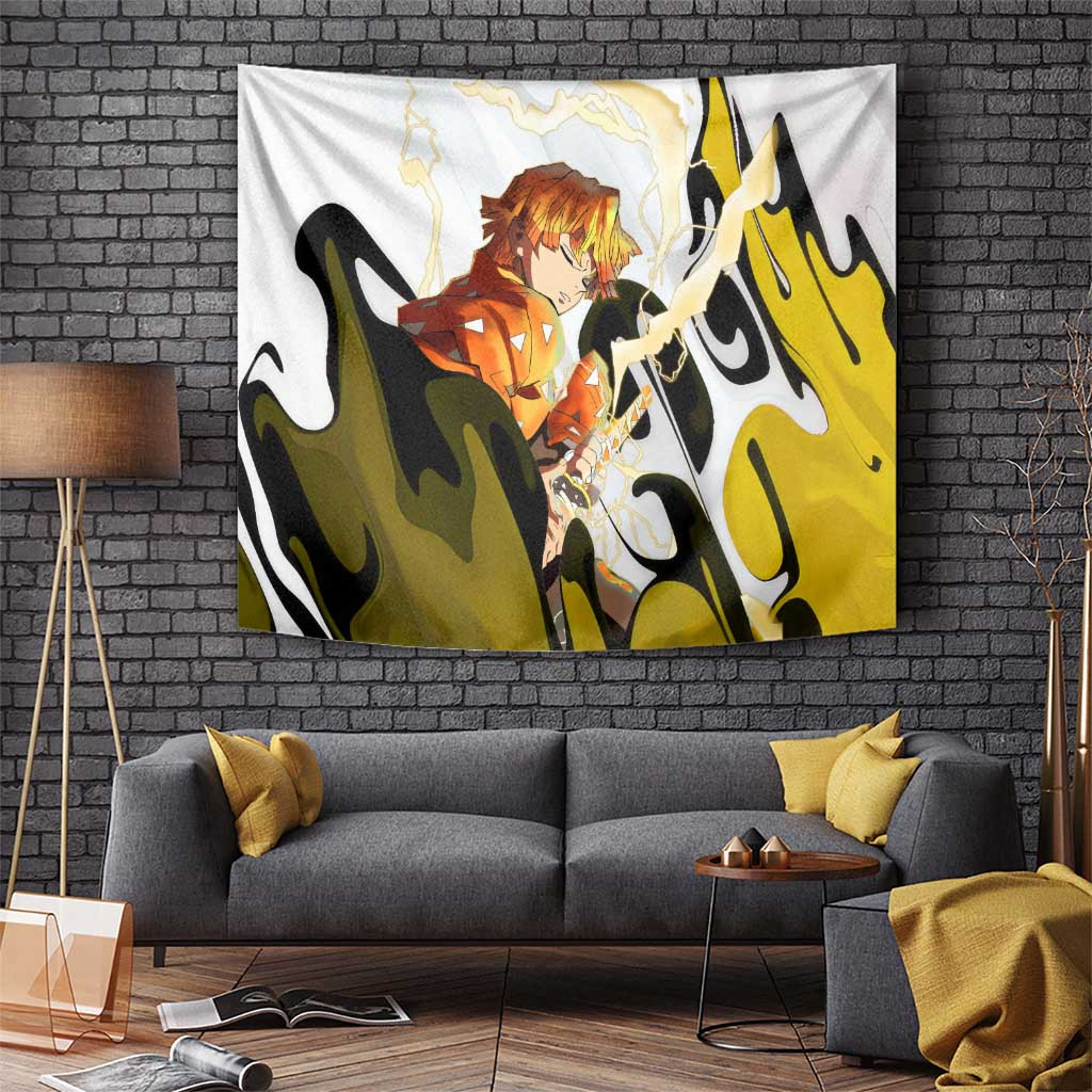 Zenitsu - Demon Slayer Tapestry Anime Style