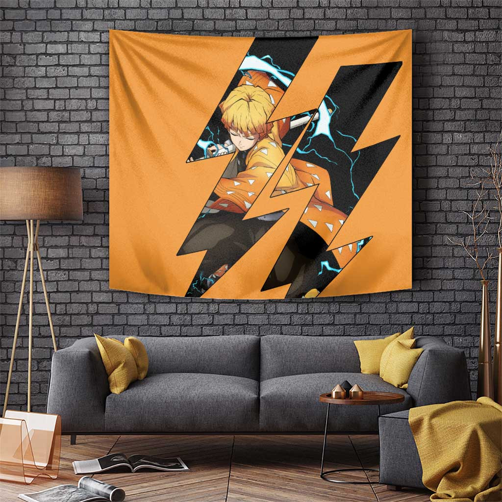 Zenitsu - Demon Slayer Tapestry Anime Style