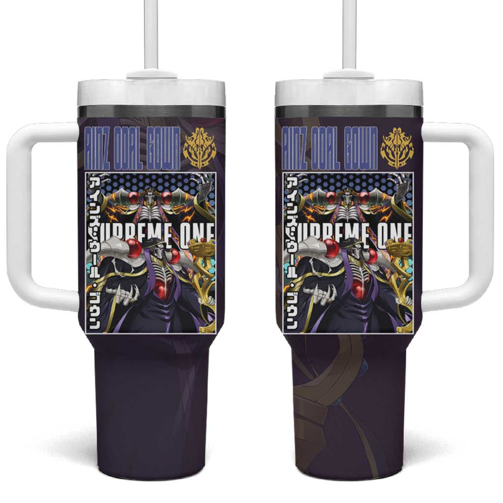Ainz Ooal Gown Overlord Tumbler With Handle With Supreme Dark Sorcery Design