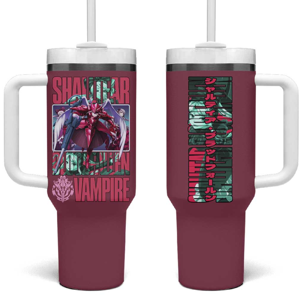 Anime Vampire Warrior Tumbler With Handle Featuring Shalltear Bloodfallen From Overlord