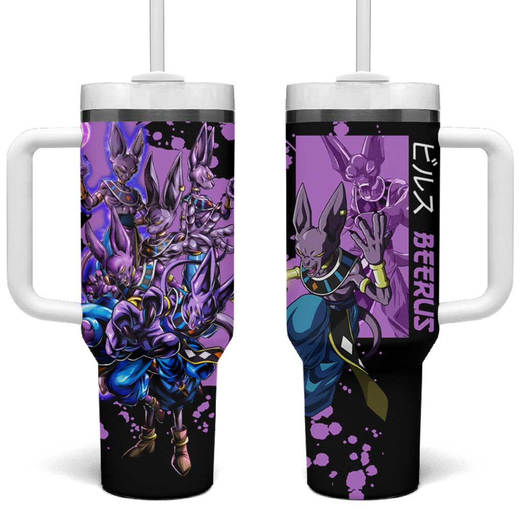 Beerus Dragon Ball Tumbler With Handle Anime Style