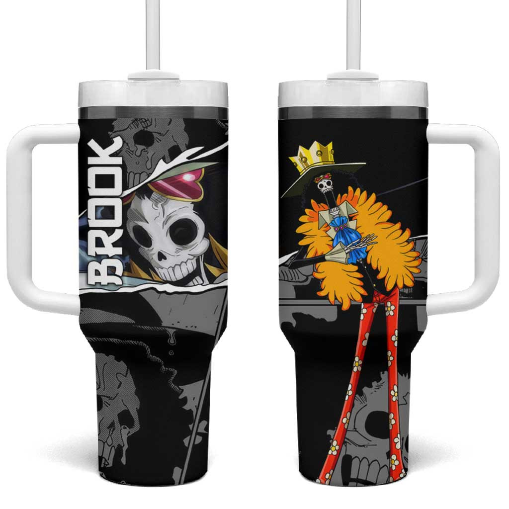 Brook One Piece Tumbler With Handle With Skull Theme And Soul King Guitar