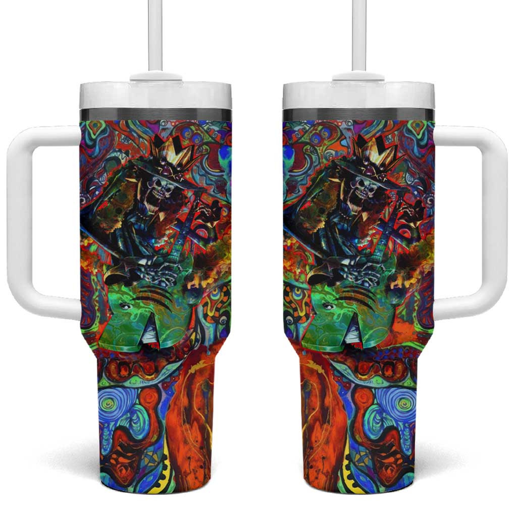 Brook Tumbler With Handle One Piece Soul King Psychedelic Skull Art