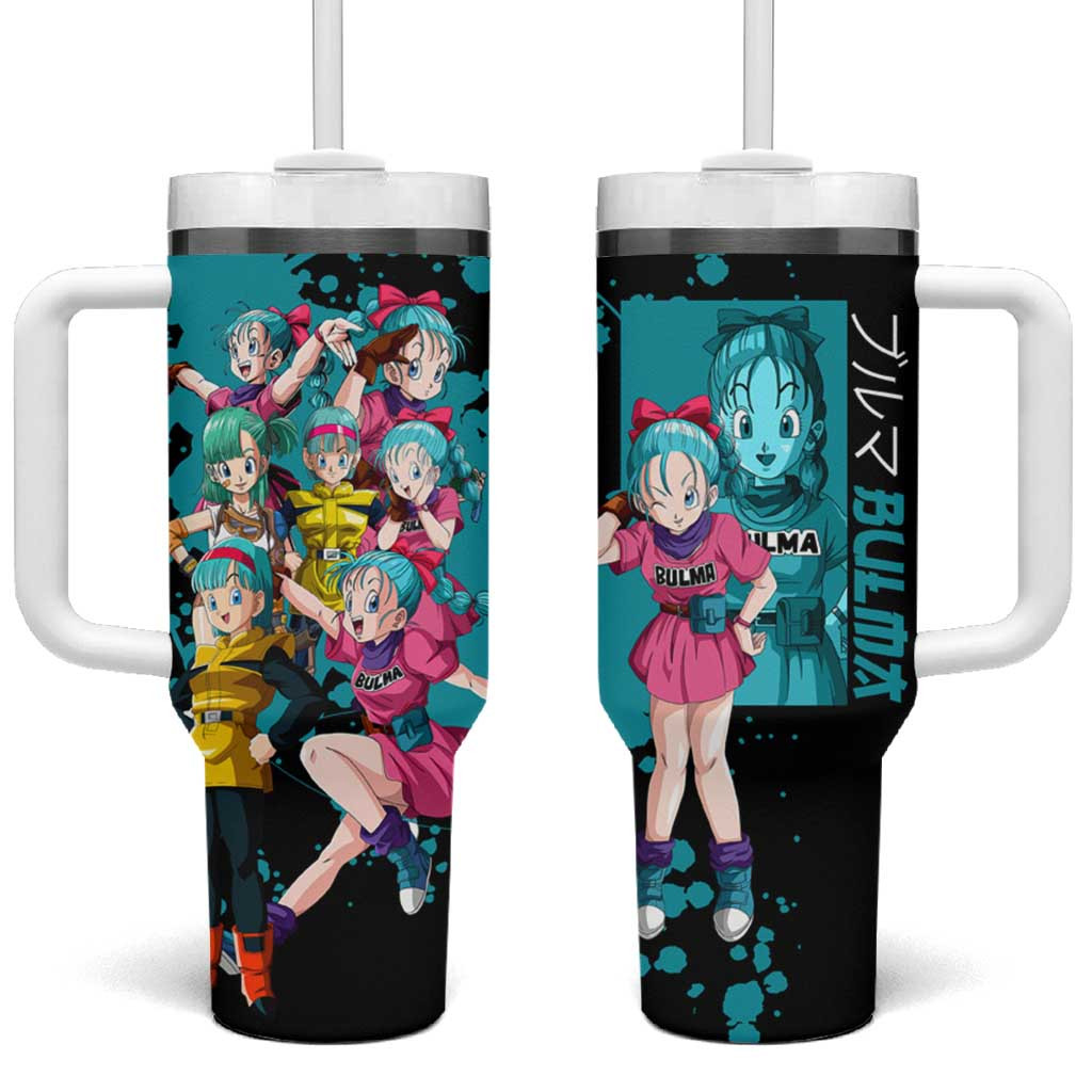 Bulma Dragon Ball Tumbler With Handle Anime Art Style