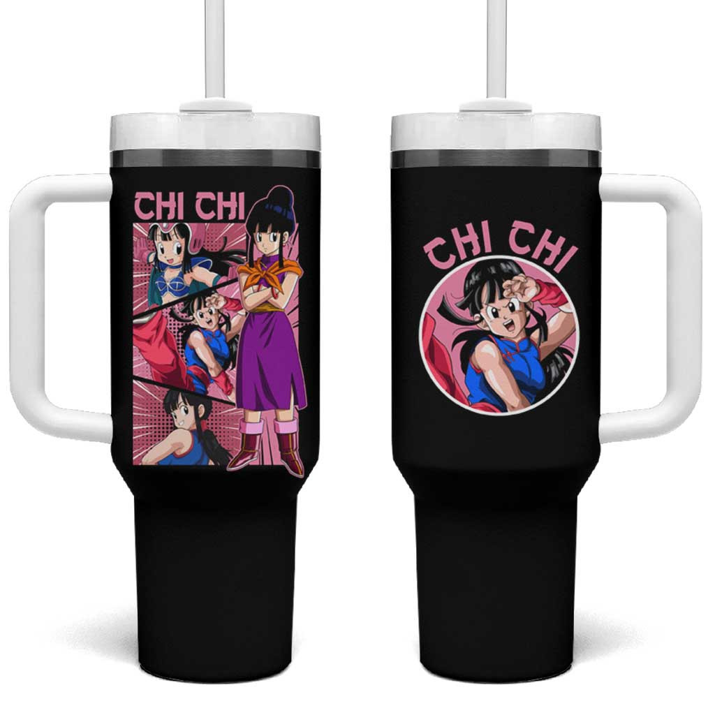 Chi Chi Dragon Ball Tumbler With Handle Fierce Mother And Martial Artist Anime Style