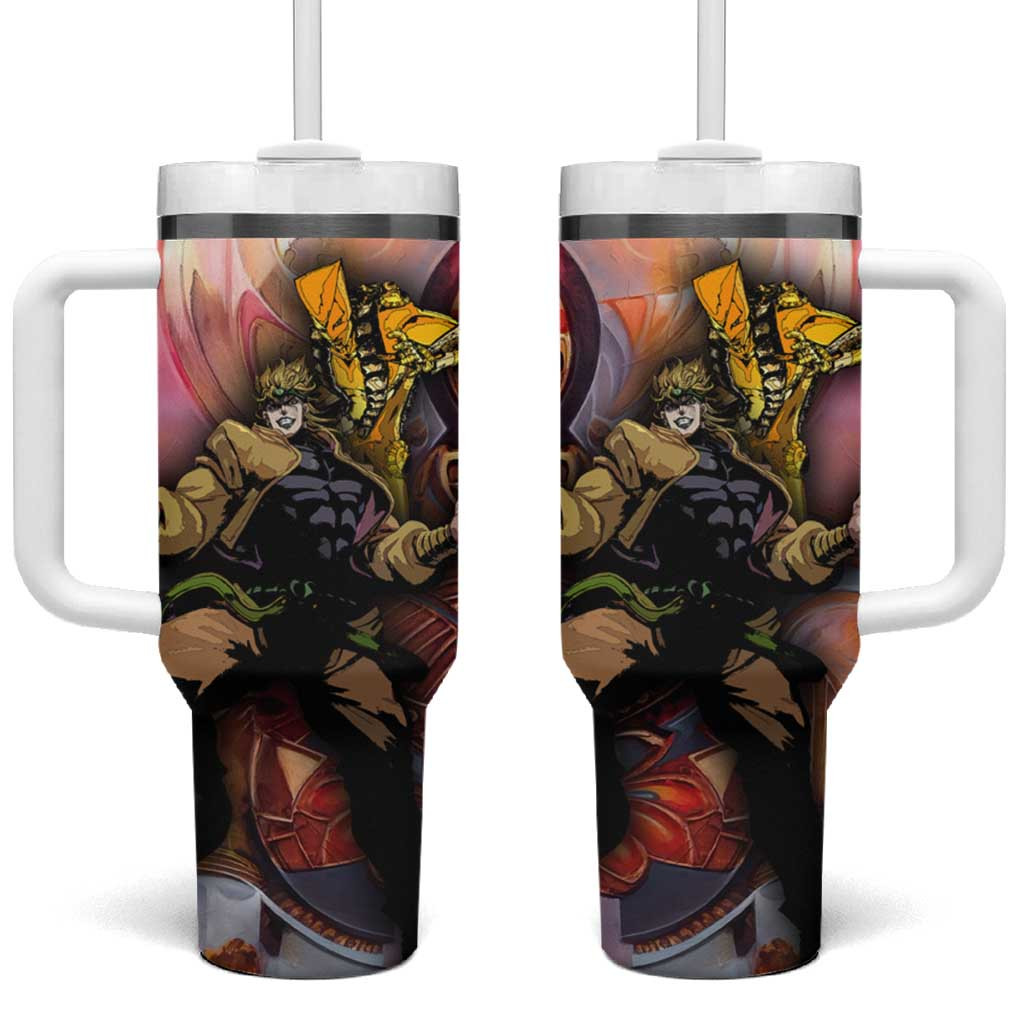 Dio Brando Jojos Bizarre Adventure Tumbler With Handle With Golden Time Freeze Aura
