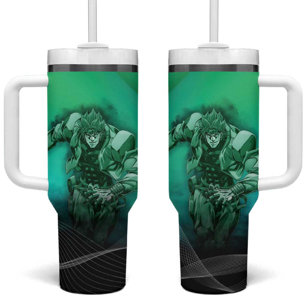 Dio Brando Jojos Bizarre Adventure Tumbler With Handle With Green Shadow Energy Theme