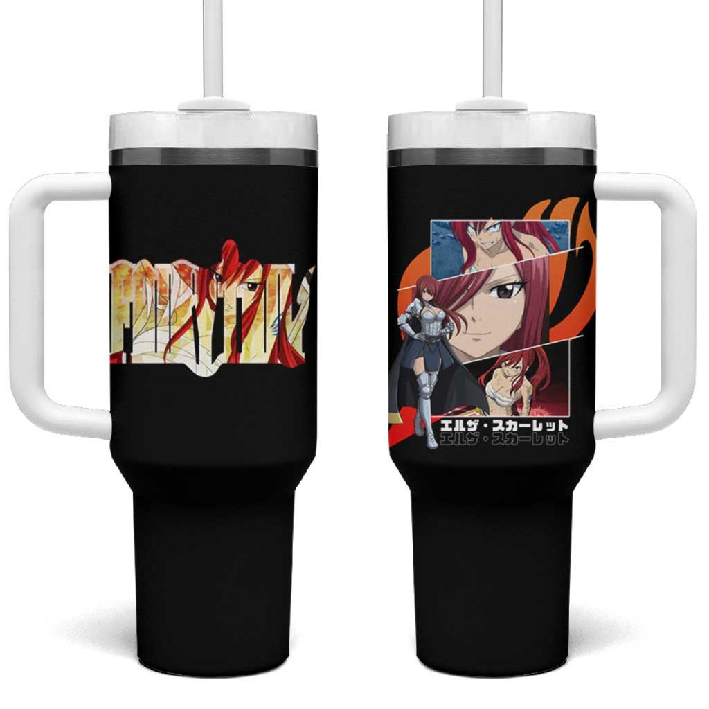 Erza Scarlet Fairy Tail Tumbler With Handle Anime Style