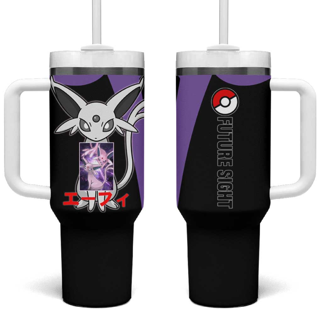 Espeon Tumbler With Handle With Mystic Purple Psychic Evolution Aura