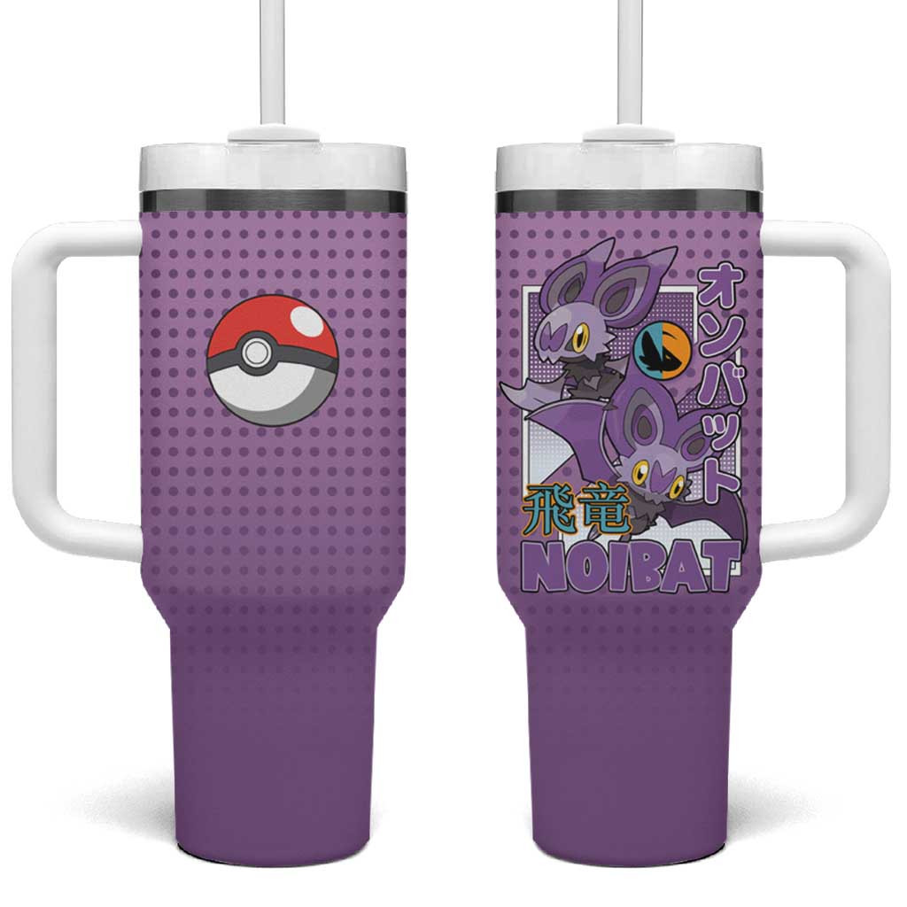 Featuring Noibat Character Tumbler With Handle With Pokeball And Japanese Text Design