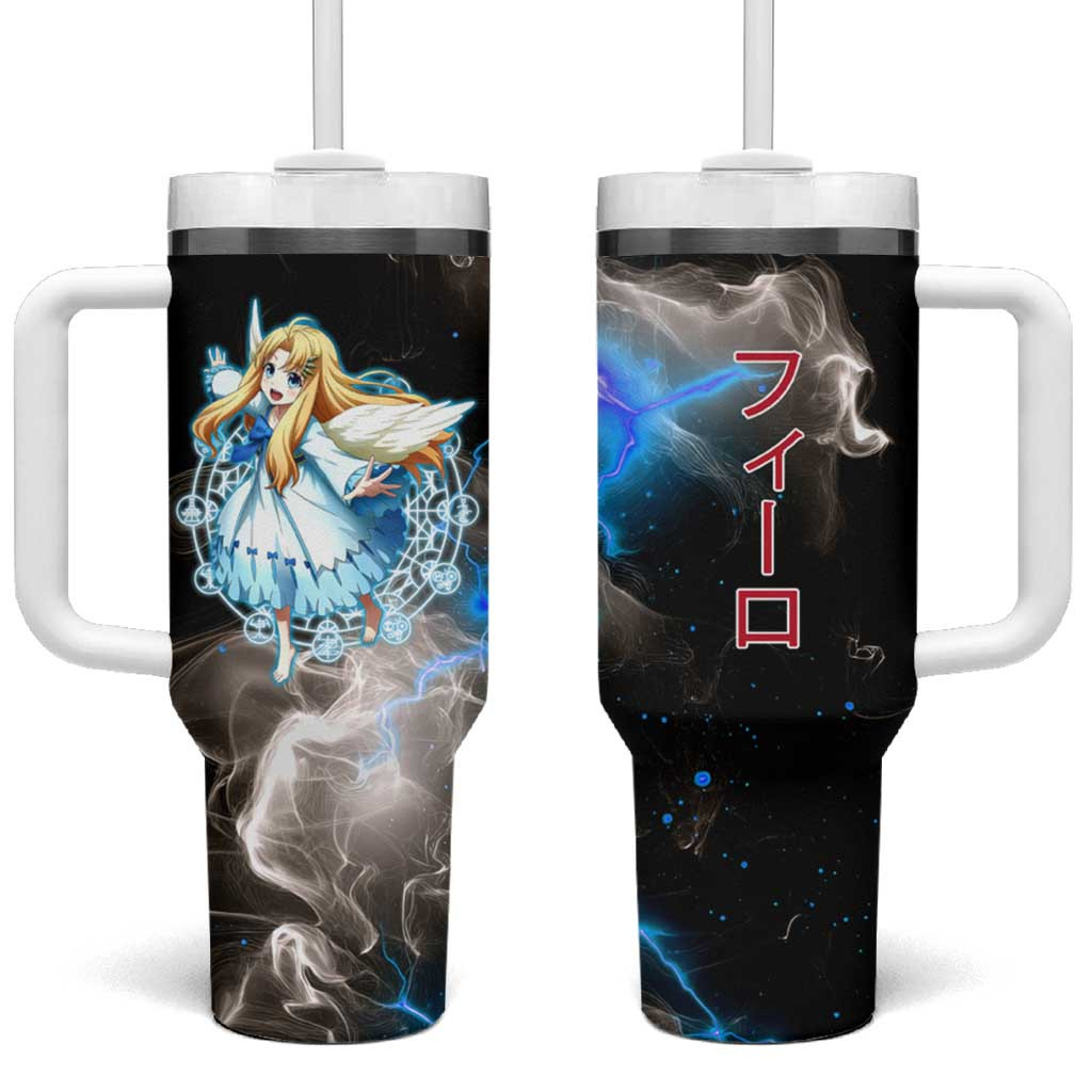 Filo The Rising Of The Shield Hero Tumbler With Handle Anime Angel Form Blue Lightning