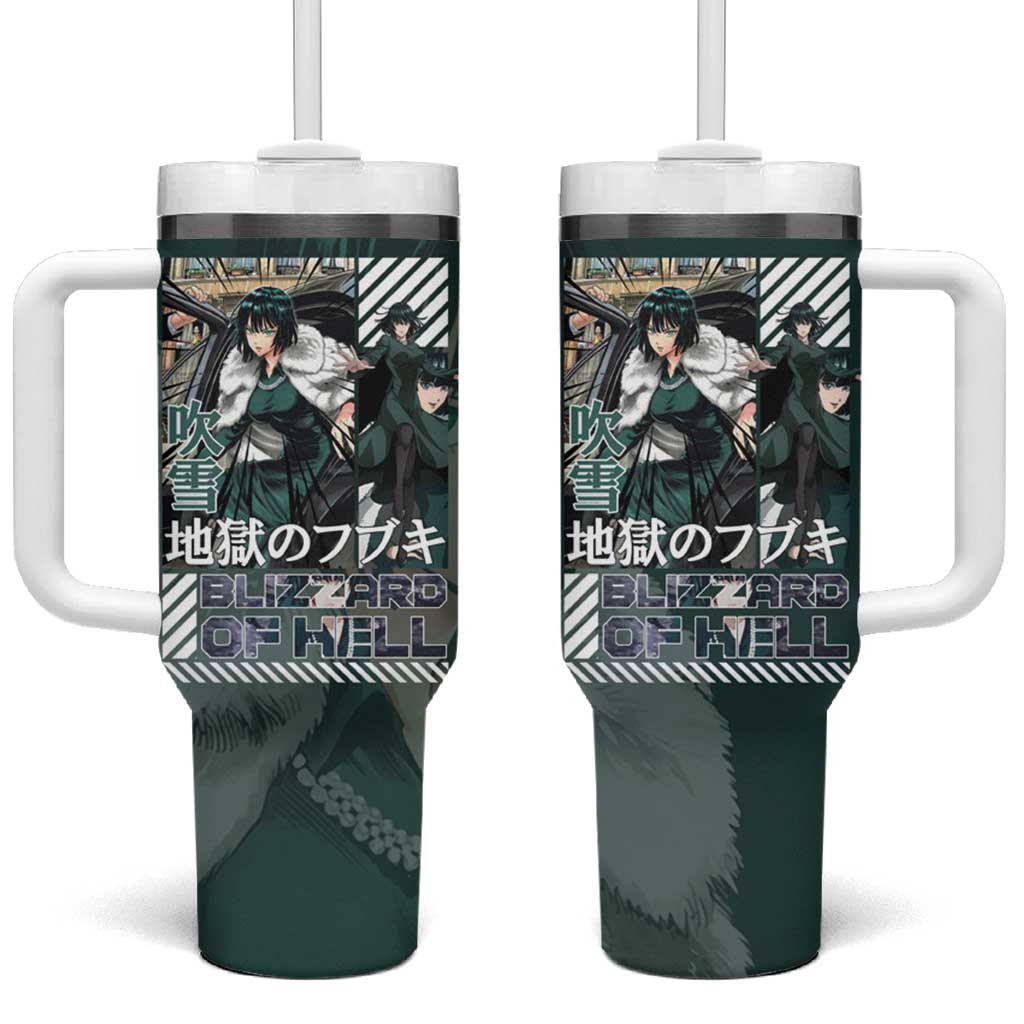 Fubuki One Punch Man Tumbler With Handle Blizzard Of Hell Anime In Green Design