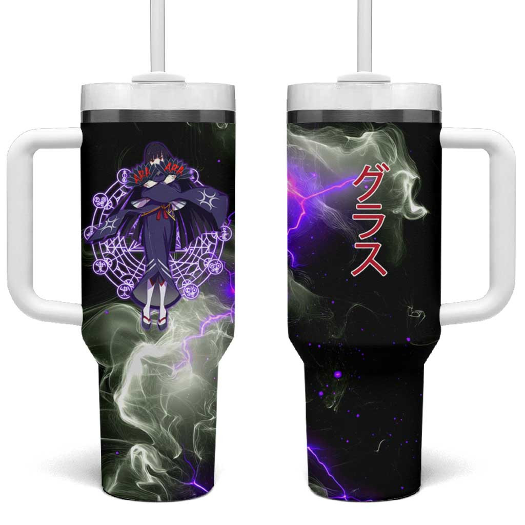 Glass The Rising Of The Shield Hero Tumbler With Handle Anime Dark Kimono Magic Circle