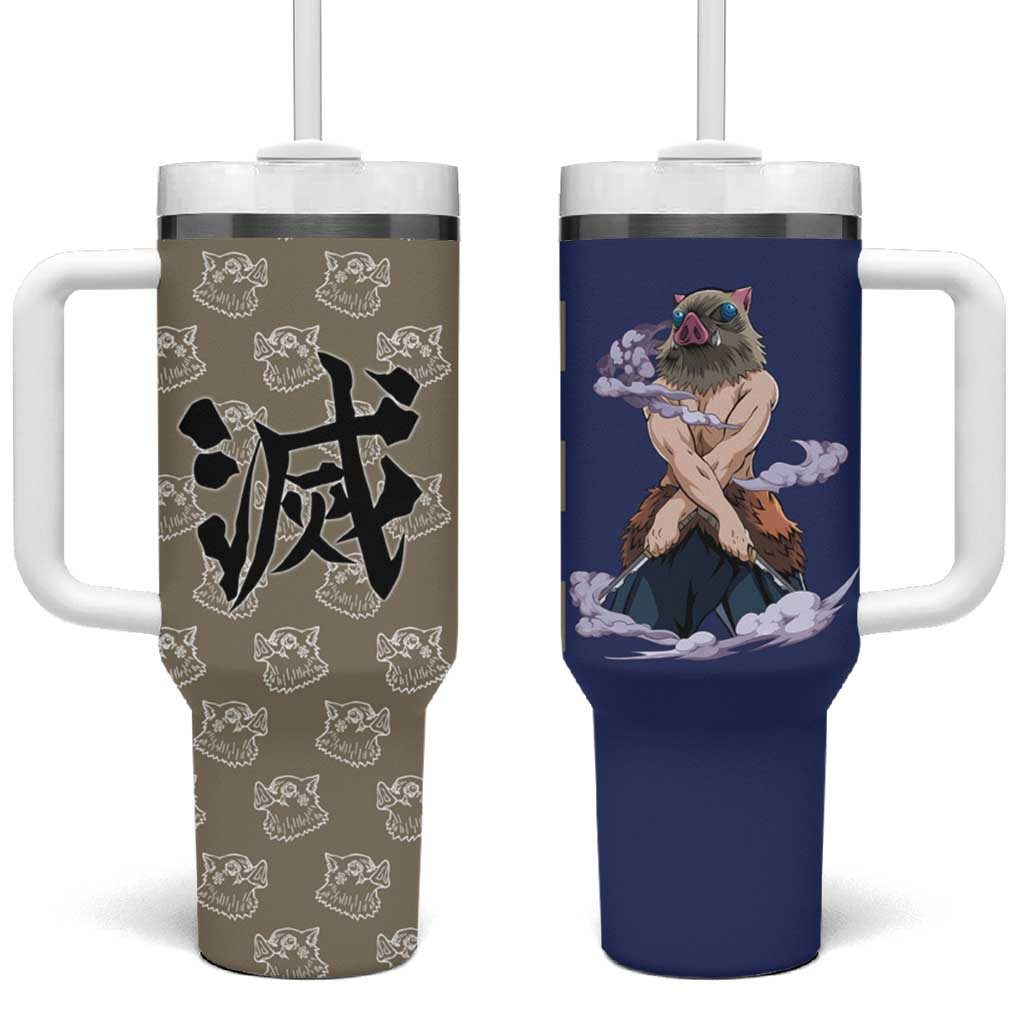 Hashibira Inosuke Demon Slayer Tumbler With Handle Anime Style