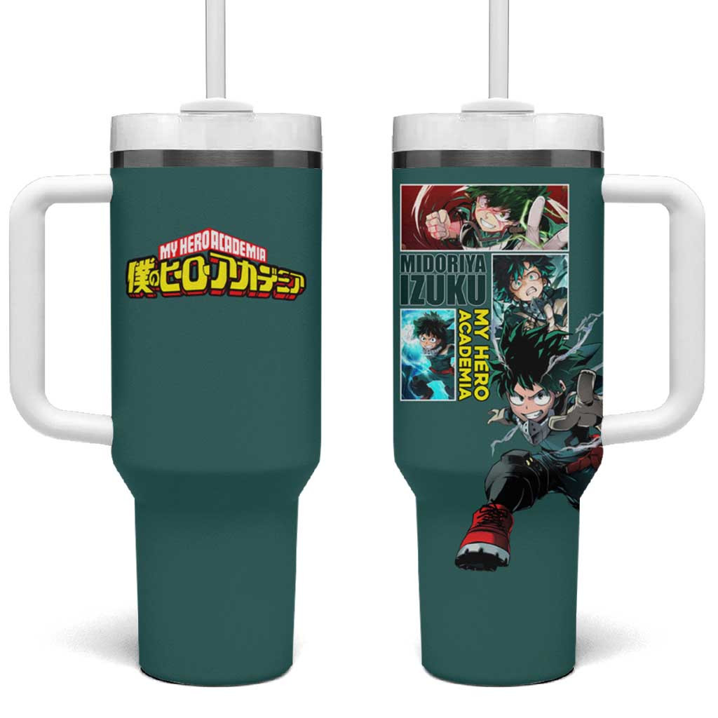 Izuku Midoriya My Hero Academia Tumbler With Handle Lightning Action Collage