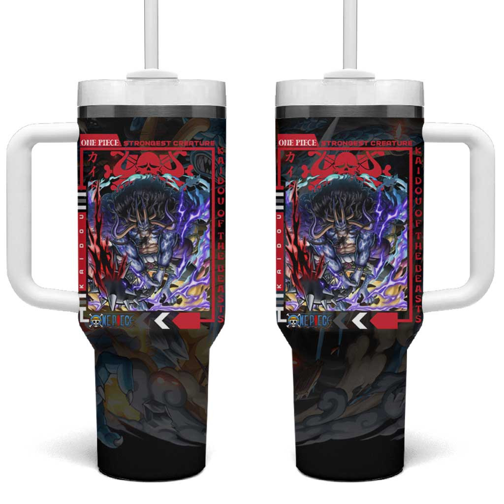 Kaido Tumbler With Handle With Dragon Devil Fruit Graphic Black Anime For One Piece Fans