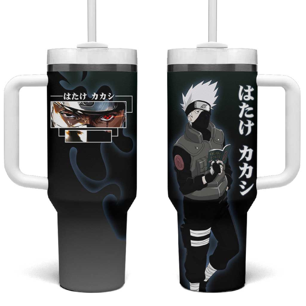 Kakashi Hatake Naruto Tumbler With Handle With Electric Green Chidori Shadow Leaf Style