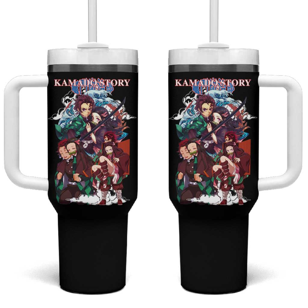 Kamado Tanjiro Story Demon Slayer Tumbler With Handle With Nezuko Japan Anime Style