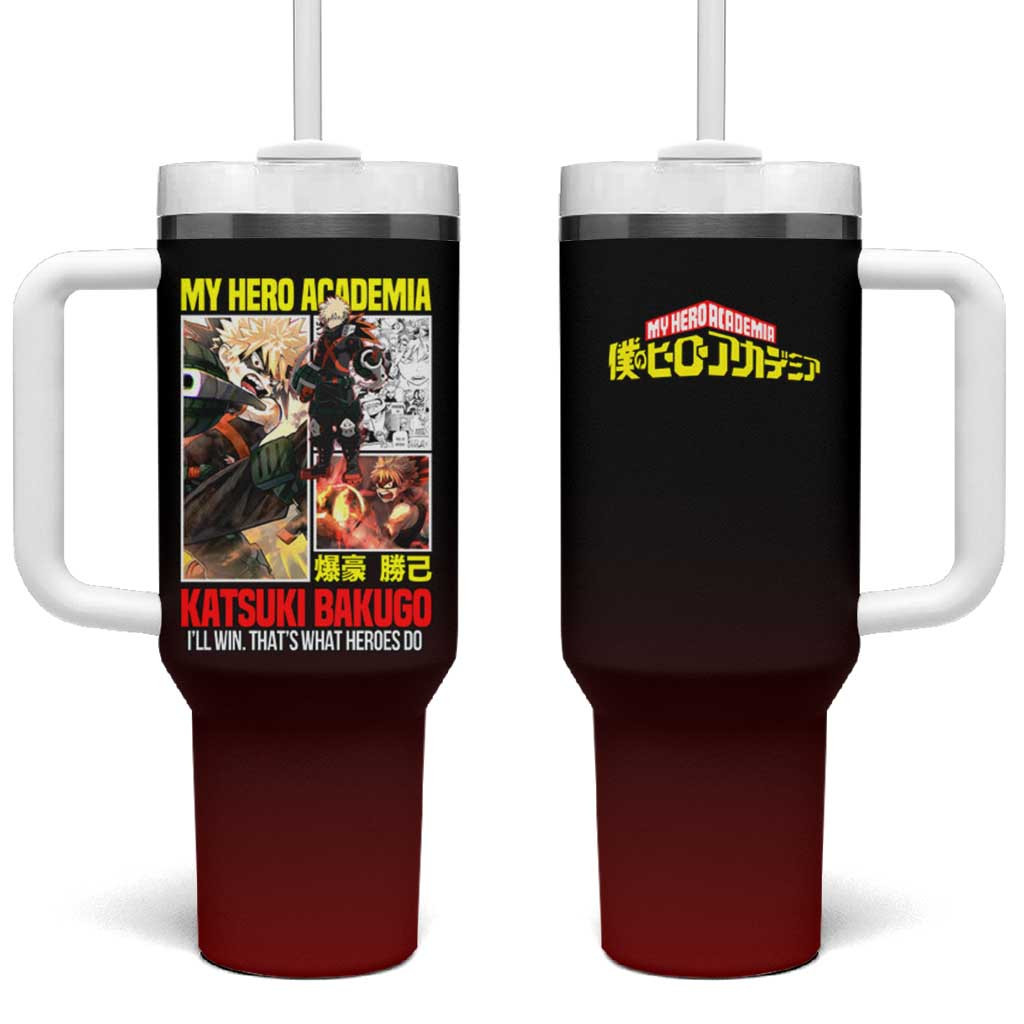 Katsuki Bakugo Tumbler With Handle My Hero Academia Anime Explosion Hero Design
