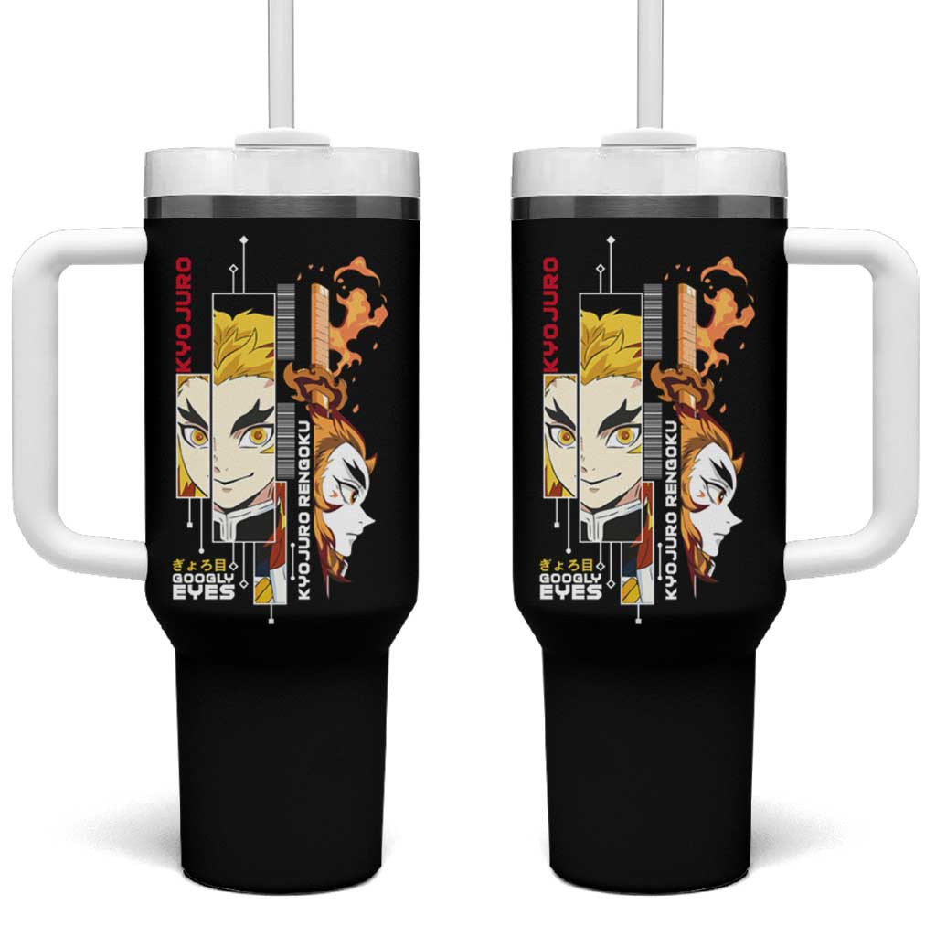 Kyojuro Rengoku Tumbler With Handle Demon Slayer Flame Hashira Anime