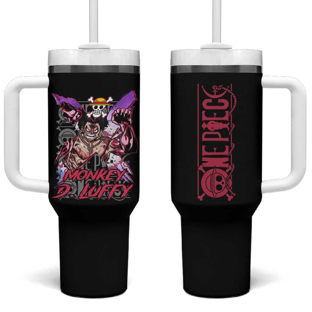 Luffy Gear 4 One Piece Bounceman Form Tumbler With Handle With Armament Haki Anime Style