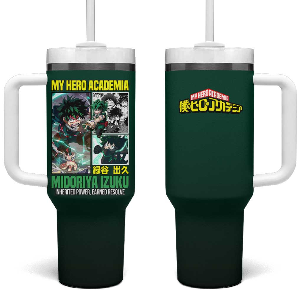 Midoriya Izuku Tumbler With Handle My Hero Academia Anime Full Cowl Power Design
