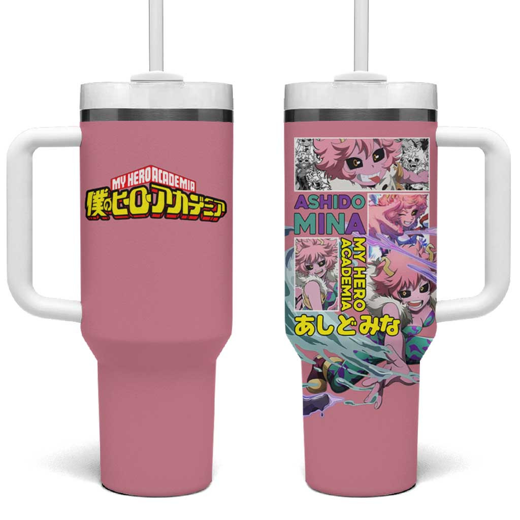 Mina Ashido My Hero Academia Tumbler With Handle Acid Quirk Pink Splash Style