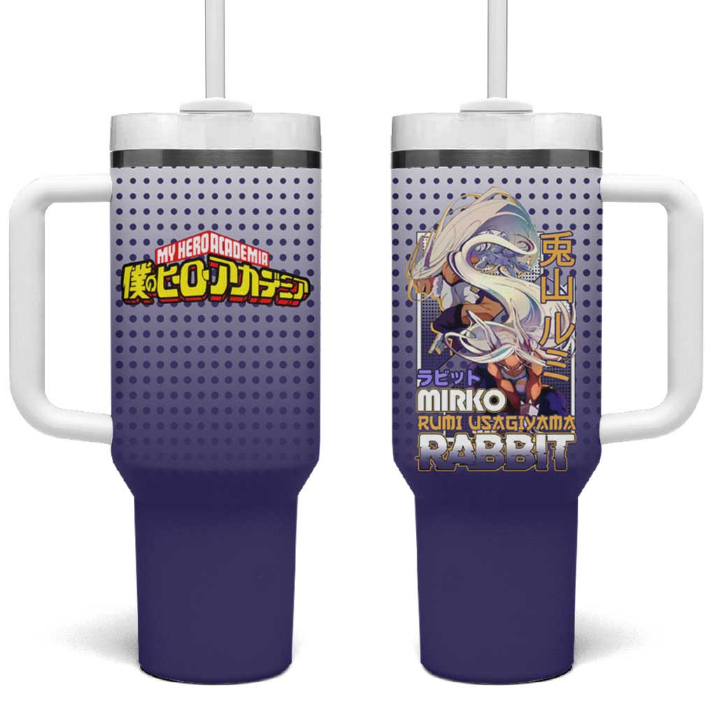 Mirko My Hero Academia Tumbler With Handle With Action Pose And Rabbit Theme