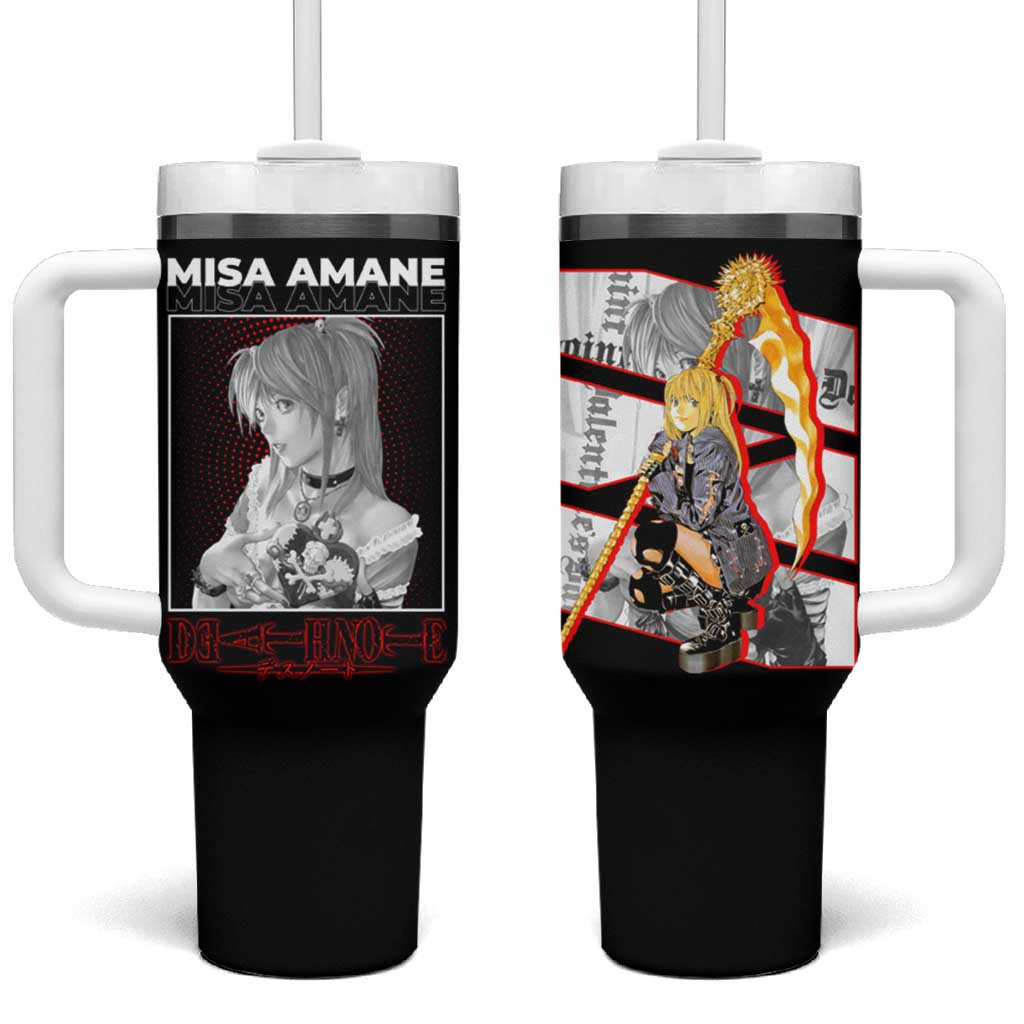 Misa Amane Death Note Stylish Idol Tumbler With Handle With Gothic Outfit Anime Style
