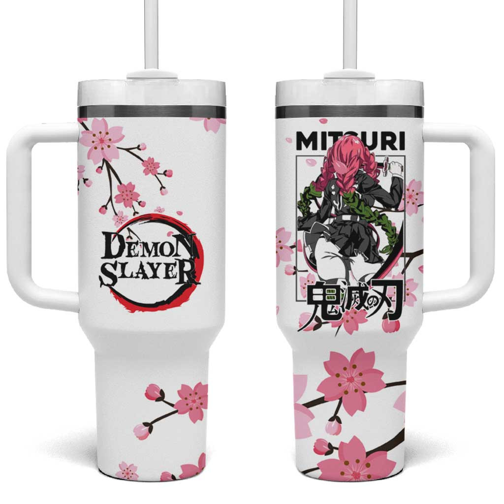 Mitsuri Kanroji Demon Slayer Tumbler With Handle Love Hashira Cherry Blossom