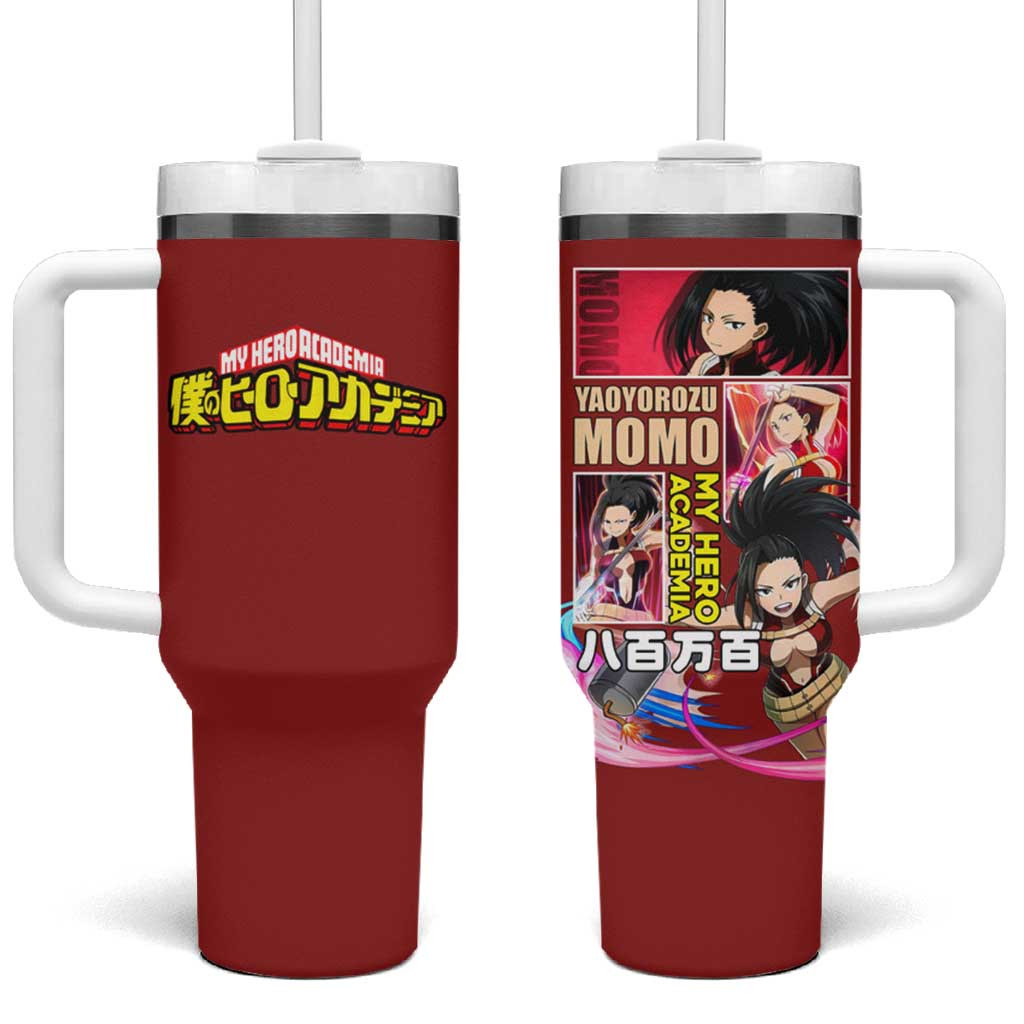 Momo Yaoyorozu My Hero Academia Tumbler With Handle Vibrant Crimson Creation Style
