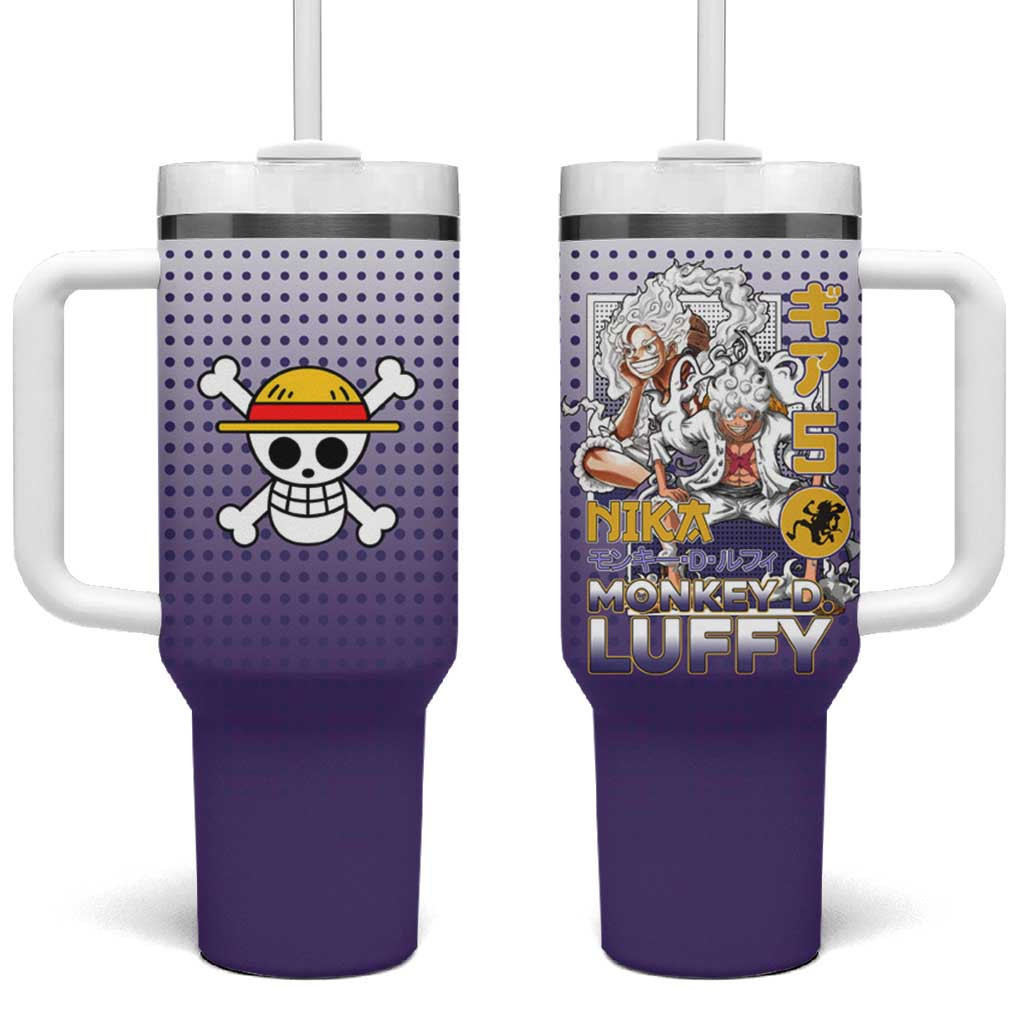 Monkey D Luffy One Piece Tumbler With Handle With Godlike Gear 5 Awakening
