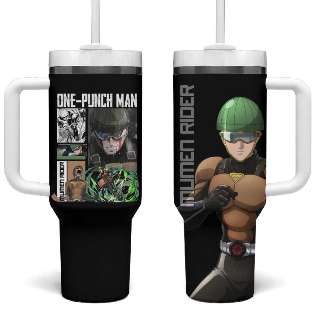 Mumen Rider One Punch Man Tumbler With Handle Action Panel Heroic Style
