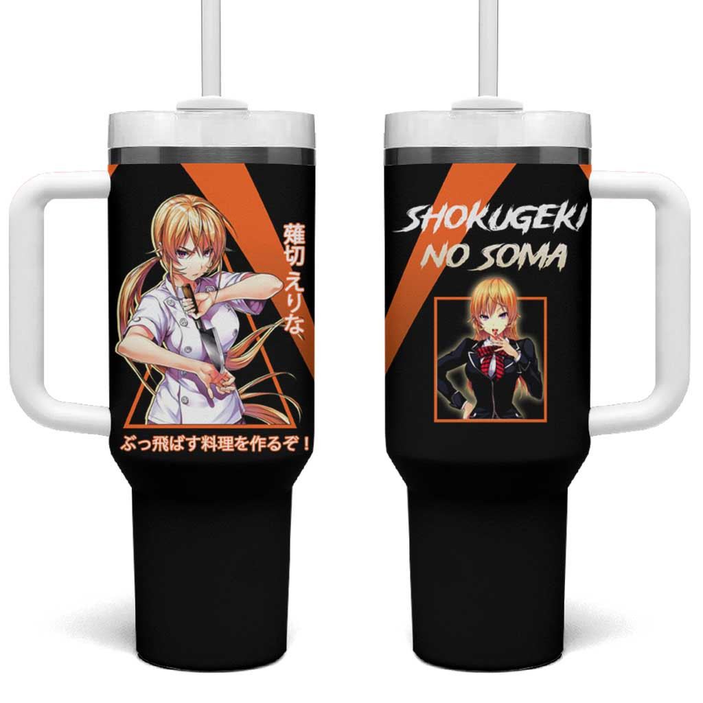 Nakiri Erina Shokugeki No Soma Tumbler With Handle Anime Cooking Queen Orange And Black