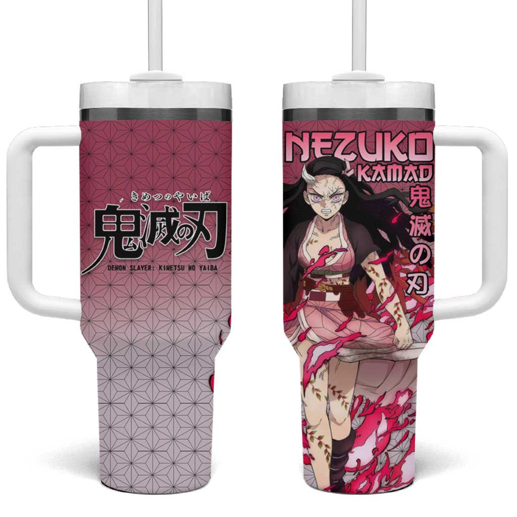 Nezuko Kamado Tumbler With Handle With Demon Slayer Anime Design