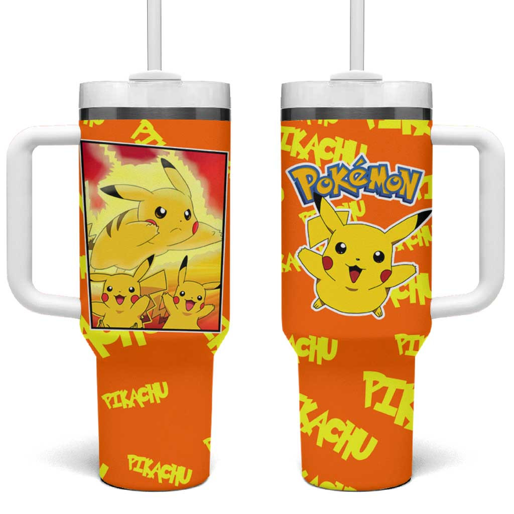 Pika Pika Chu Pokmon Tumbler With Handle Anime Style