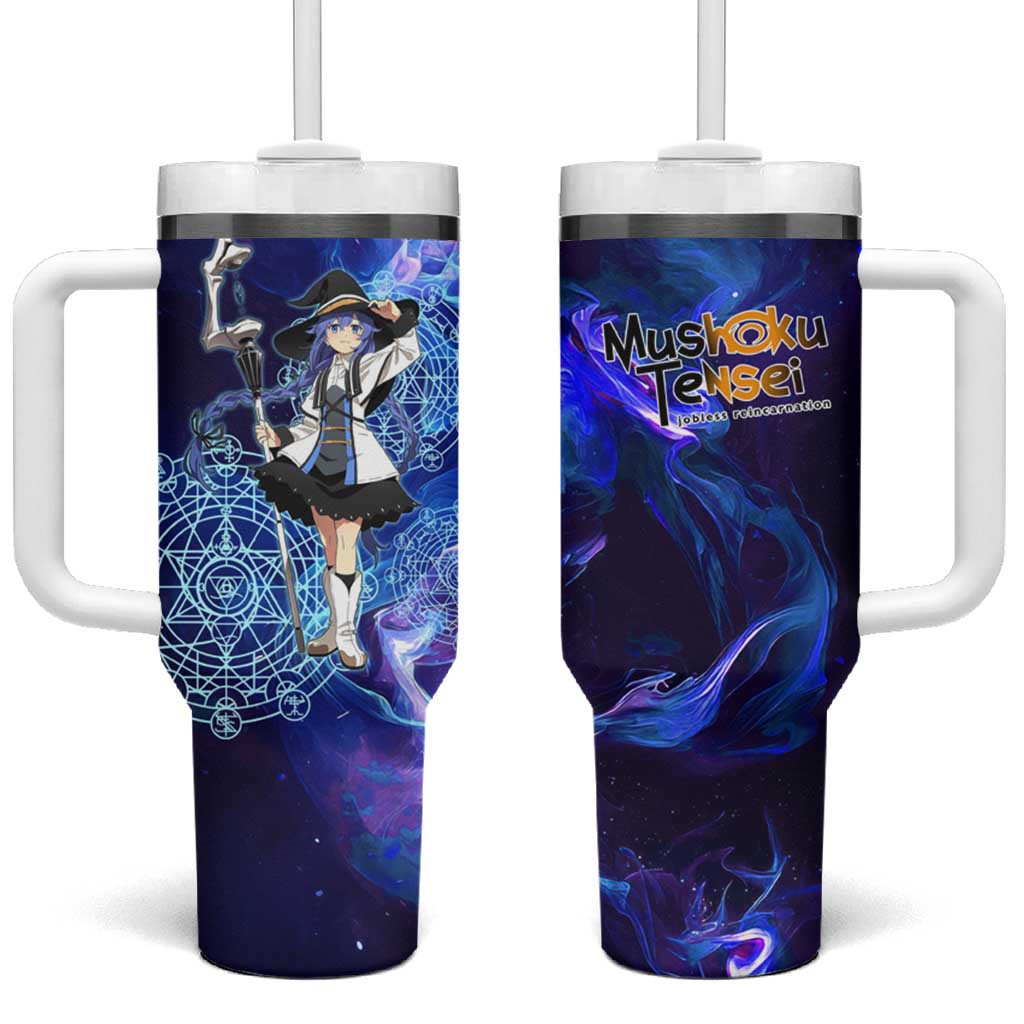 Roxy Migurdia Mushoku Tensei Tumbler With Handle Anime Magic Staff Blue Flame