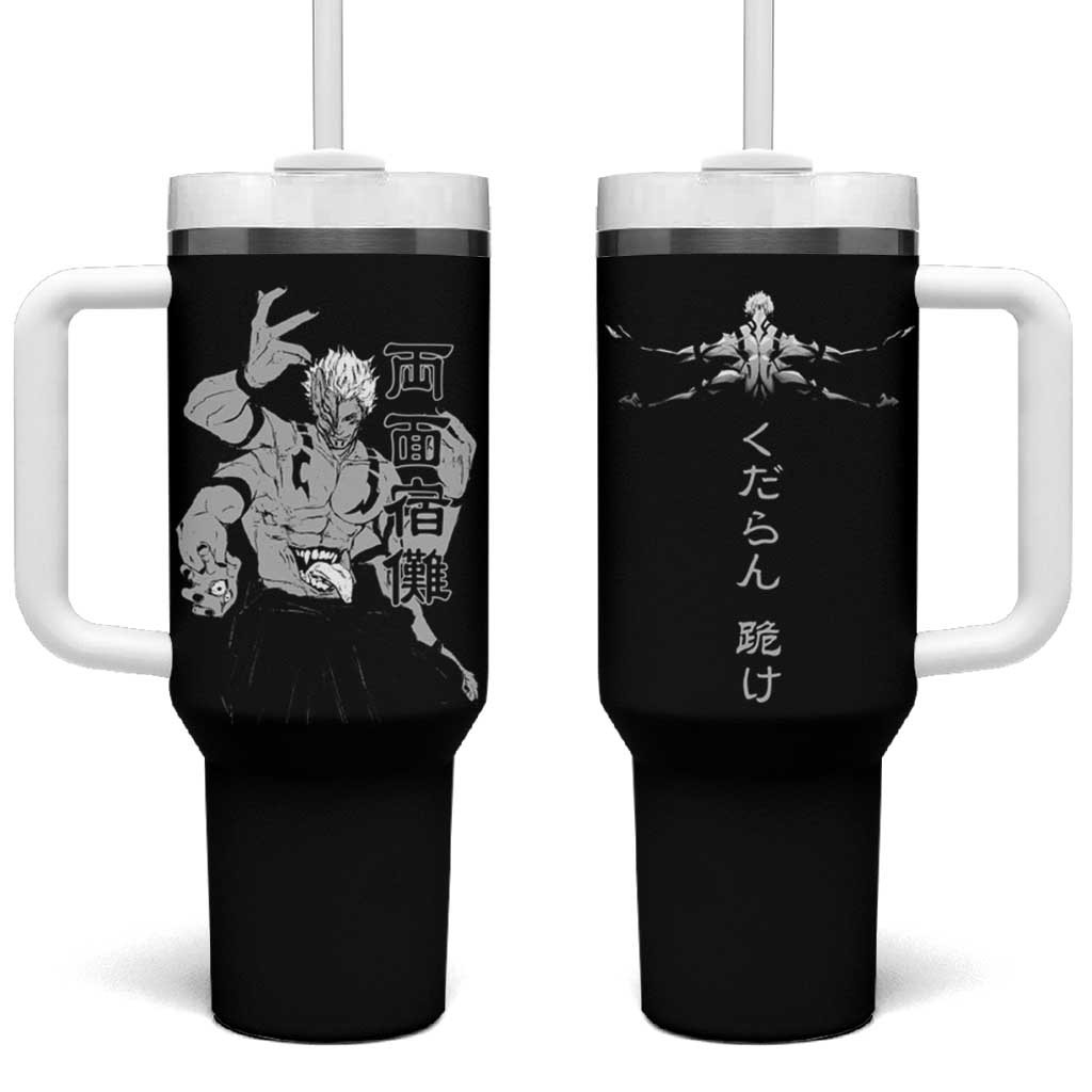 Ryomen Sukuna Jujutsu Kaisen Tumbler With Handle With Cursed Mark