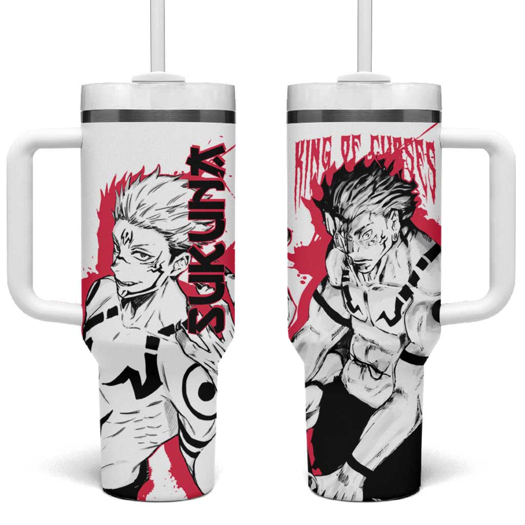 Ryomen Sukuna Jujutsu Kaisen Tumbler With Handle With Cursed Mark